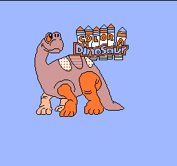 Color A Dinosaur title screen for NES